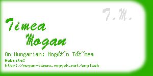 timea mogan business card